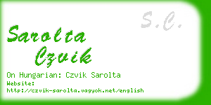 sarolta czvik business card